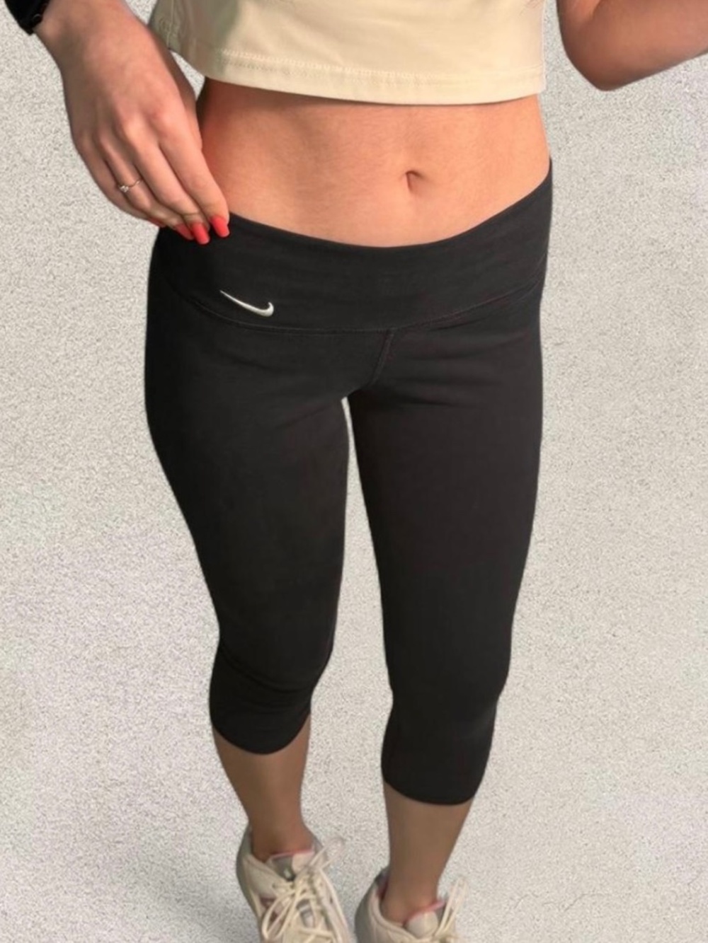 Nike Dri-Fit Black Stretch Capri Leggings Women's M